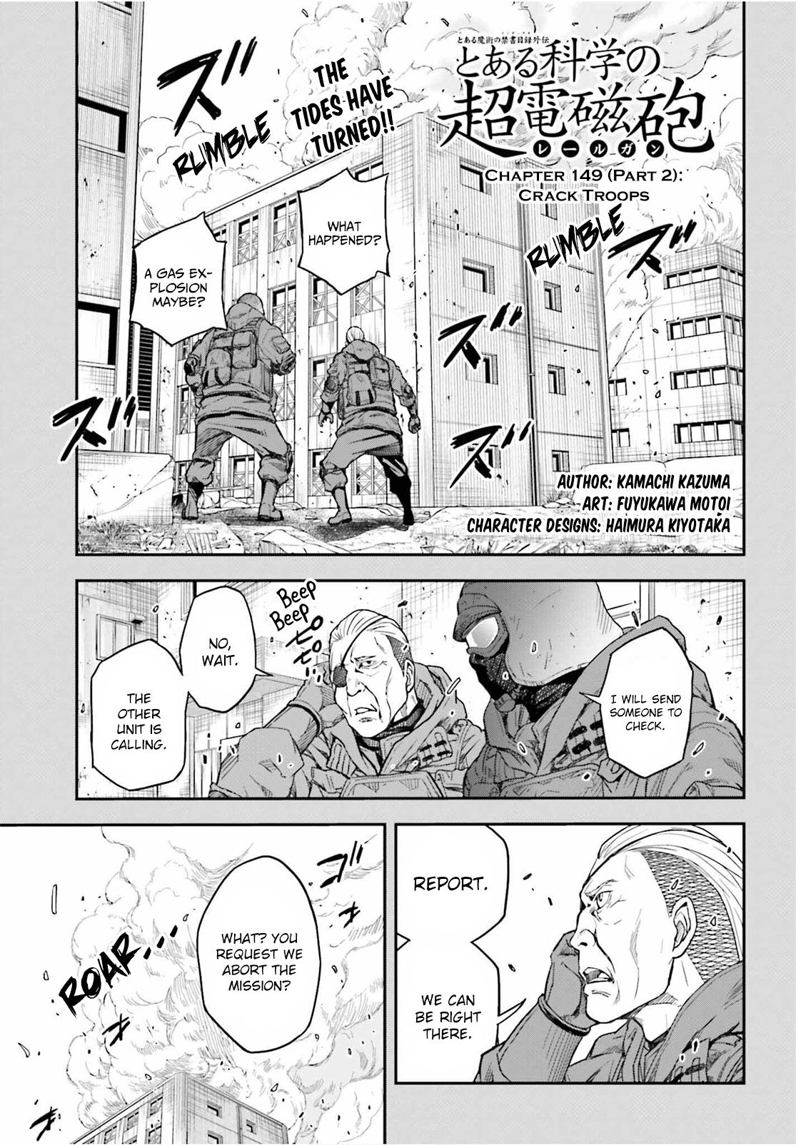 Toaru Majutsu no Index Gaiden: Toaru Kagaku no Railgun Chap 149.2 - Next Chap 150.2