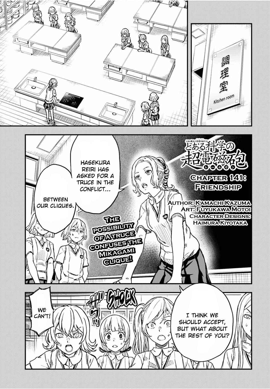 Toaru Majutsu no Index Gaiden: Toaru Kagaku no Railgun Chap 141 - Next Chap 142