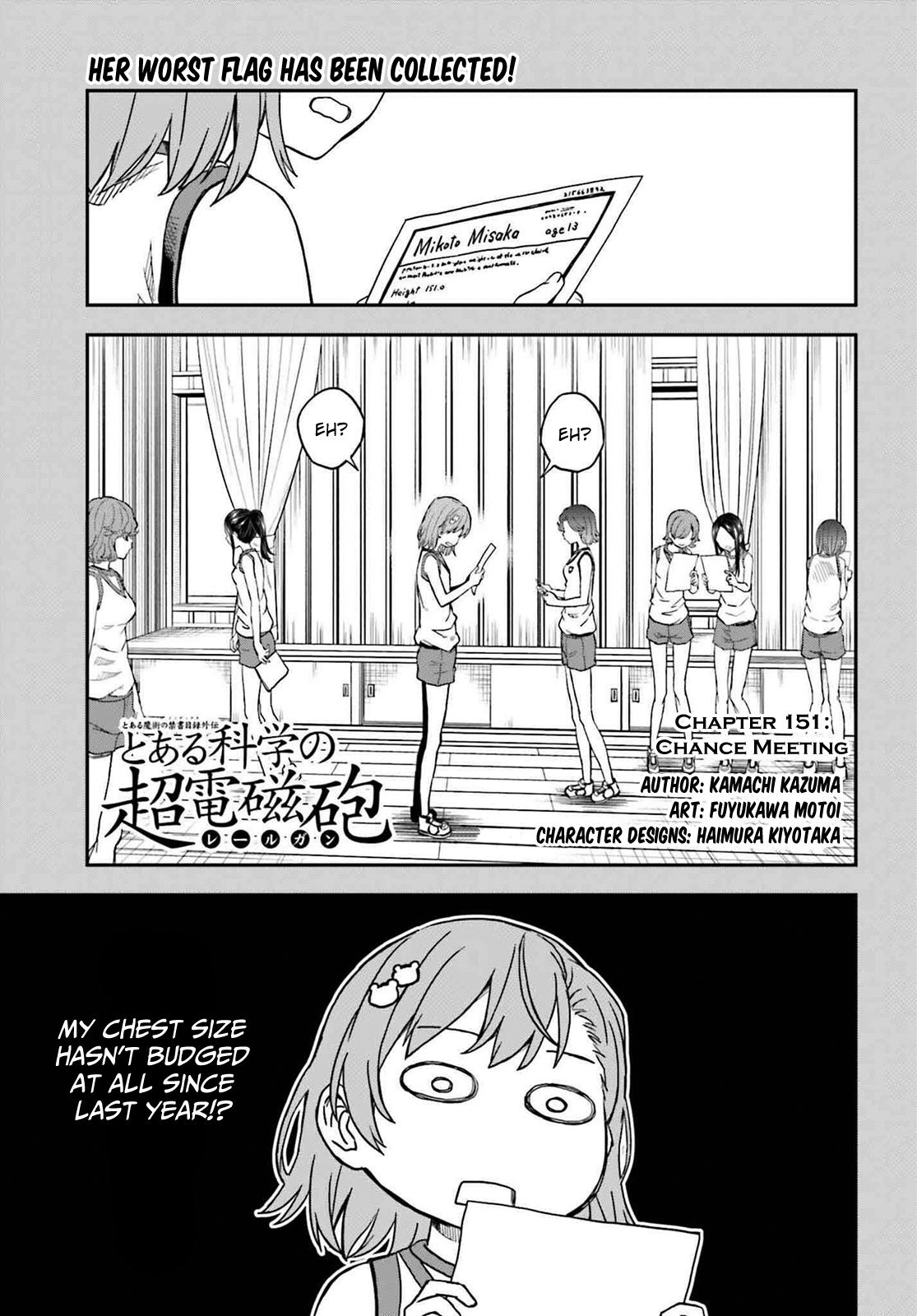 Toaru Majutsu no Index Gaiden: Toaru Kagaku no Railgun Chap 151 - Next Chap 152