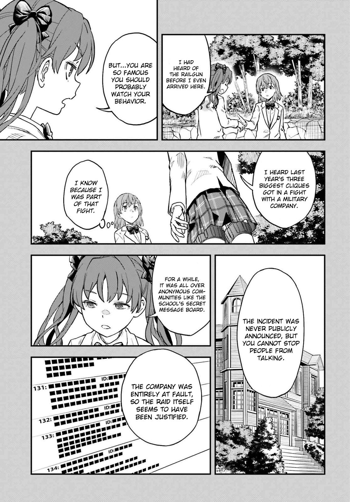 Toaru Majutsu no Index Gaiden: Toaru Kagaku no Railgun Chap 153 - Next Chap 154