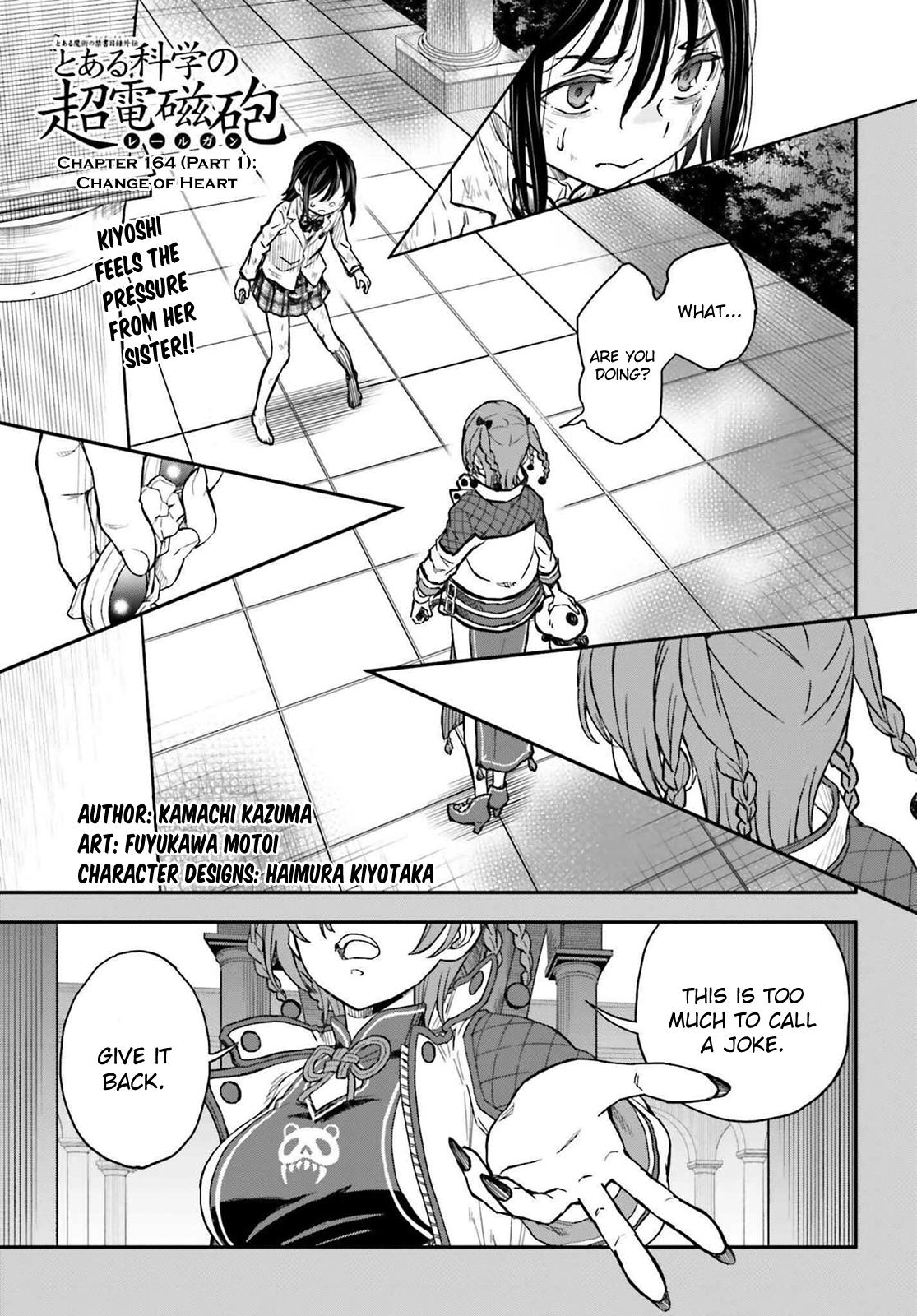 Toaru Majutsu no Index Gaiden: Toaru Kagaku no Railgun Chap 164.1 - Next Chap 165.1