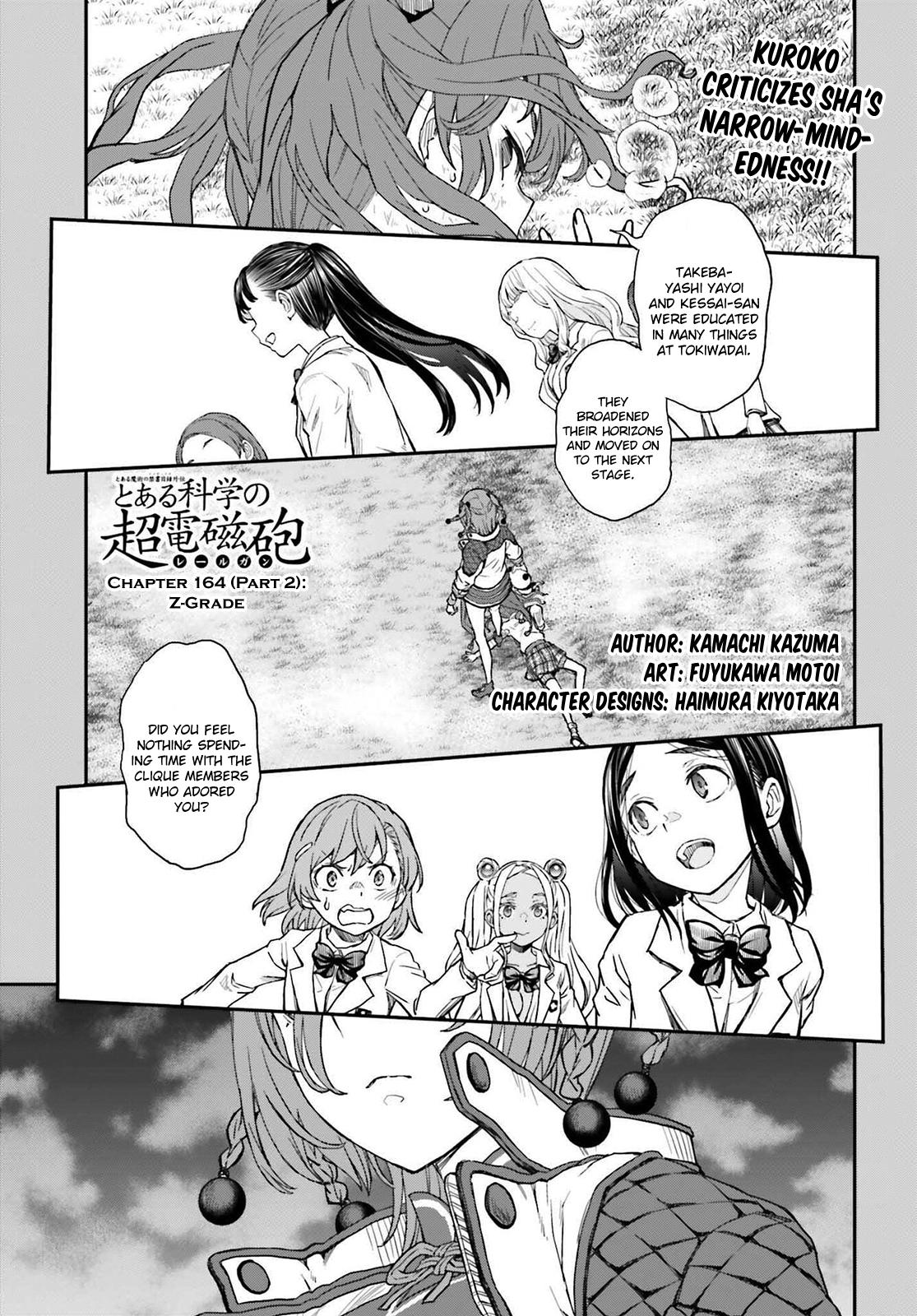 Toaru Majutsu no Index Gaiden: Toaru Kagaku no Railgun Chap 164.2 - Next Chap 165.2