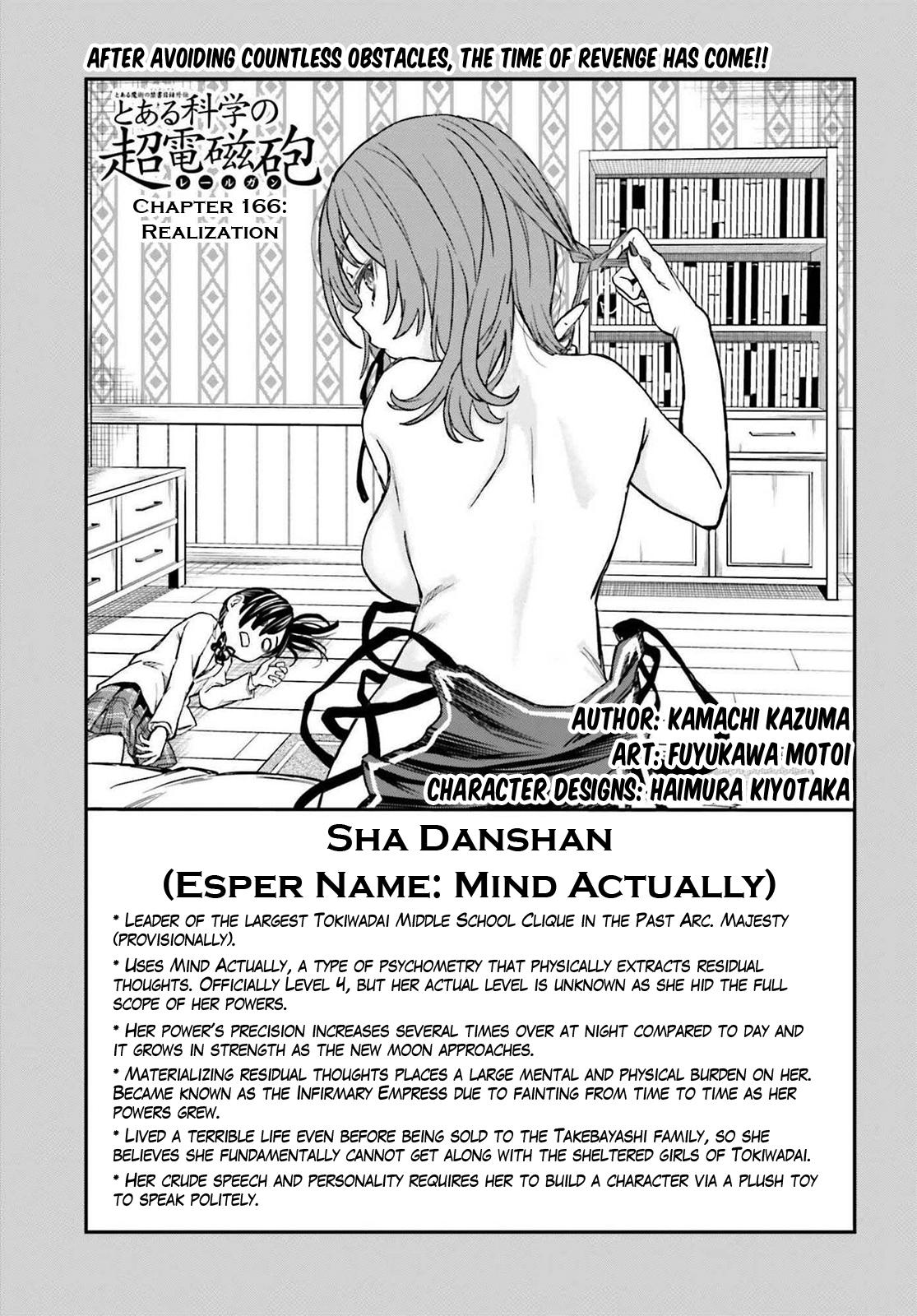 Toaru Majutsu no Index Gaiden: Toaru Kagaku no Railgun Chap 166 - Next Chap 167