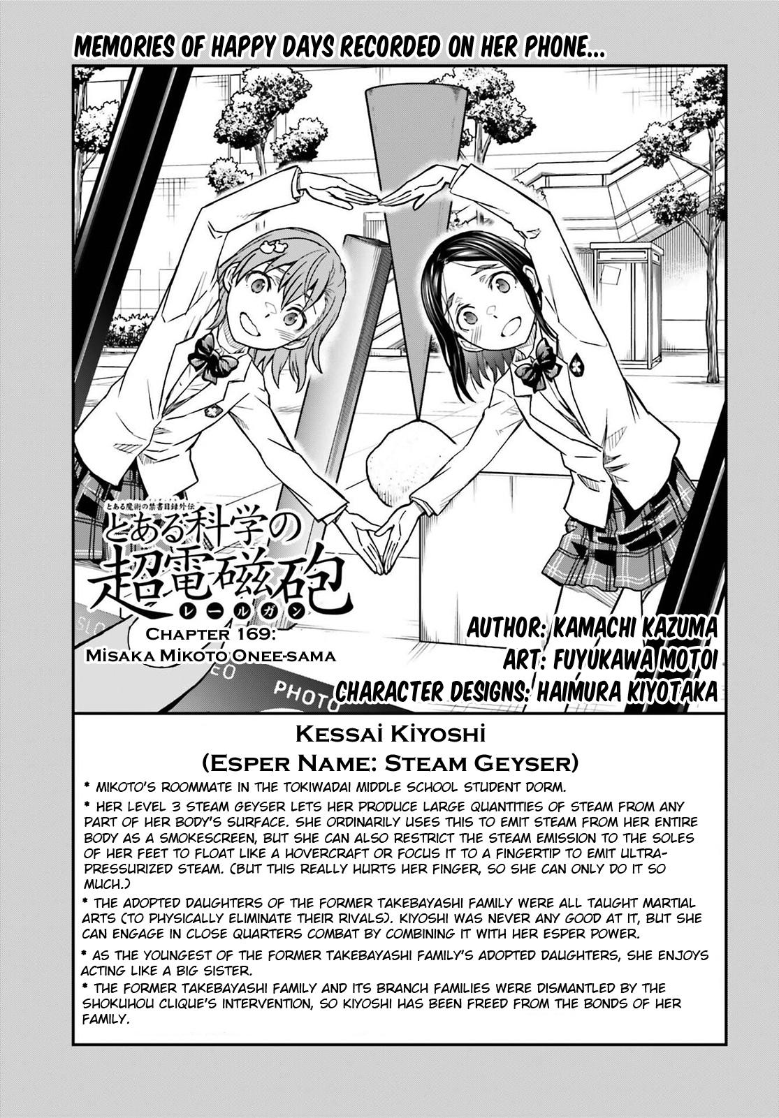 Toaru Majutsu no Index Gaiden: Toaru Kagaku no Railgun Chap 169 - Next Chap 170