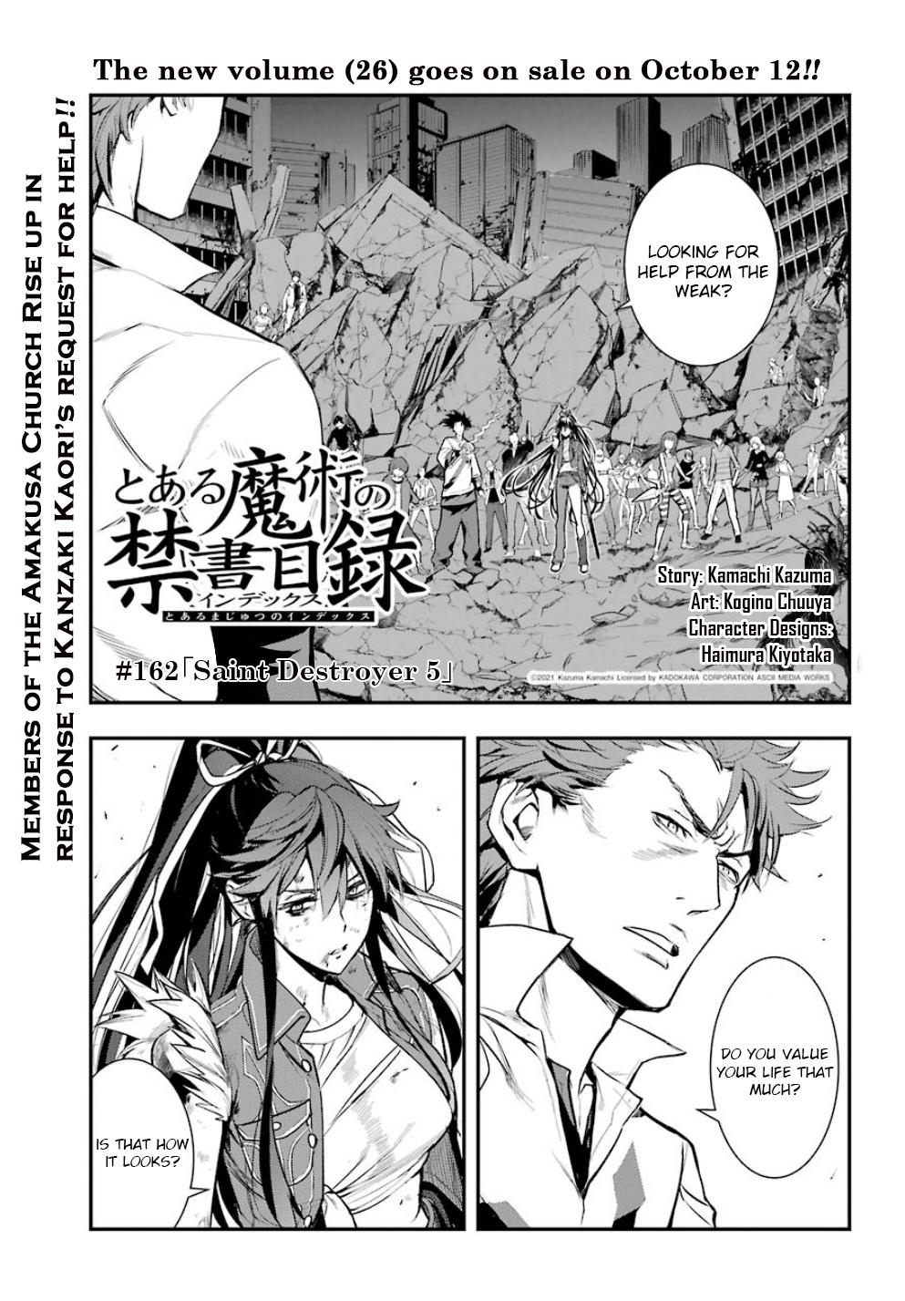 Toaru Majutsu no Index Chap 162 - Next Chap 163
