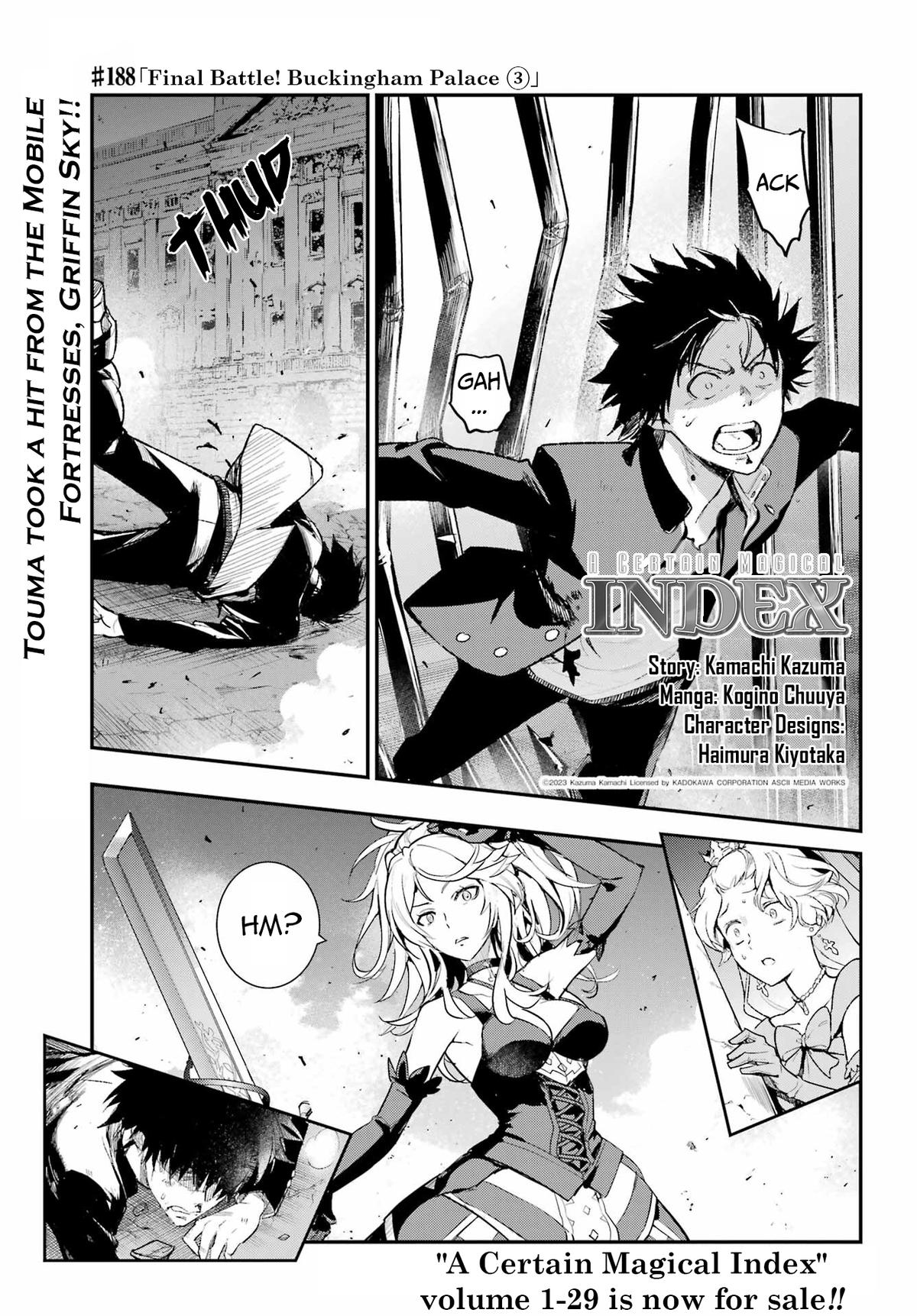 Toaru Majutsu no Index Chap 188 - Next Chap 189
