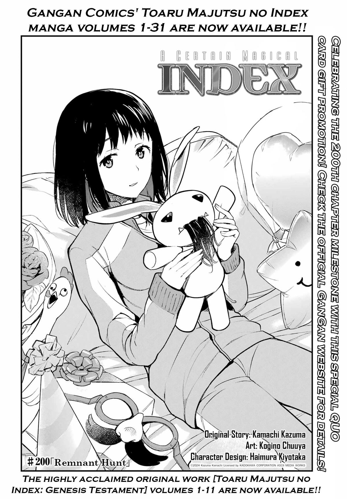 Toaru Majutsu no Index Chap 200 - Next Chap 201