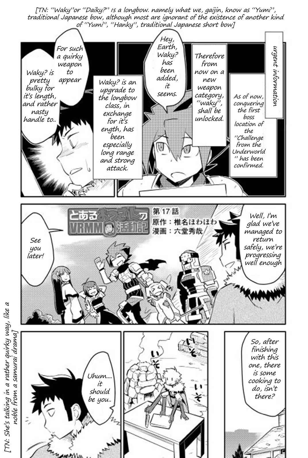 Toaru Ossan no VRMMO Katsudouki Chap 17 - Next Chap 18
