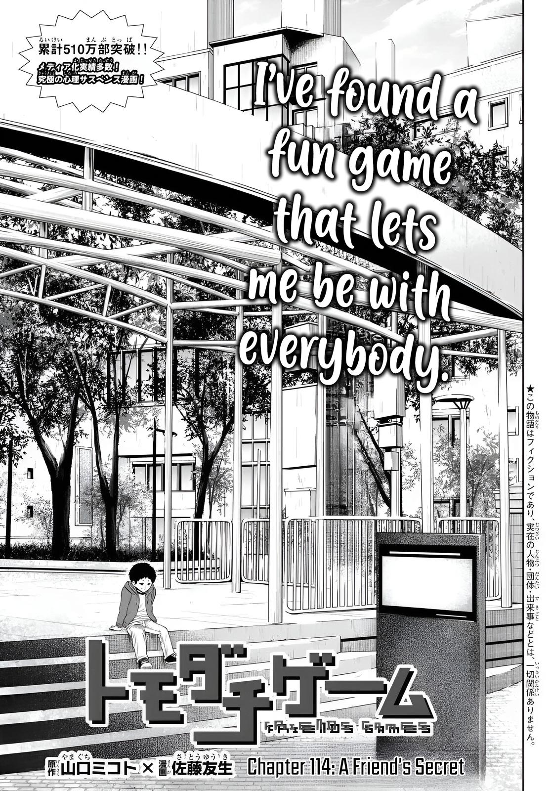 Tomodachi Game Chap 114 - Next Chap 115