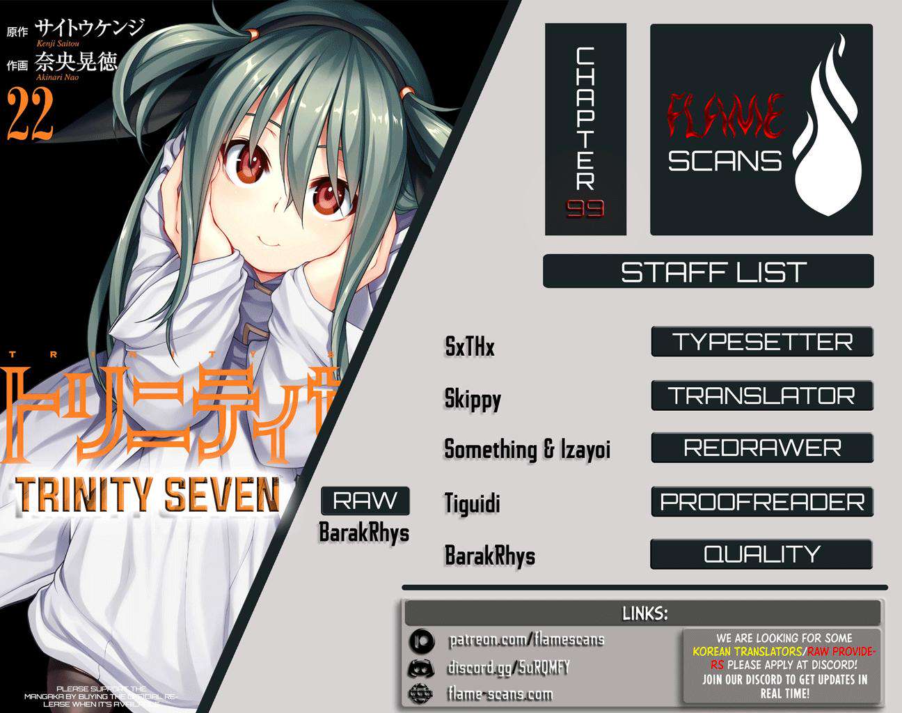 Trinity Seven: 7-Nin no Mahoutsukai Chap 99 - Next Chap 100