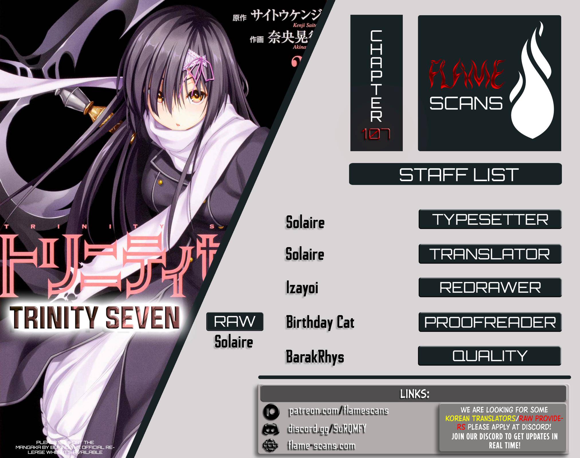 Trinity Seven: 7-Nin no Mahoutsukai Chap 107 - Next Chap 108