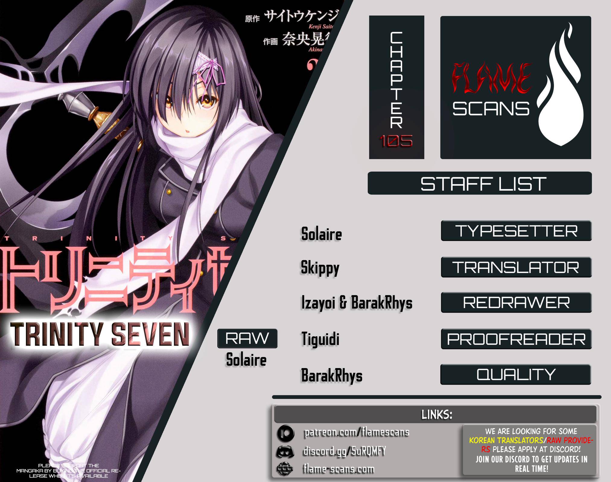 Trinity Seven: 7-Nin no Mahoutsukai Chap 105 - Next Chap 106