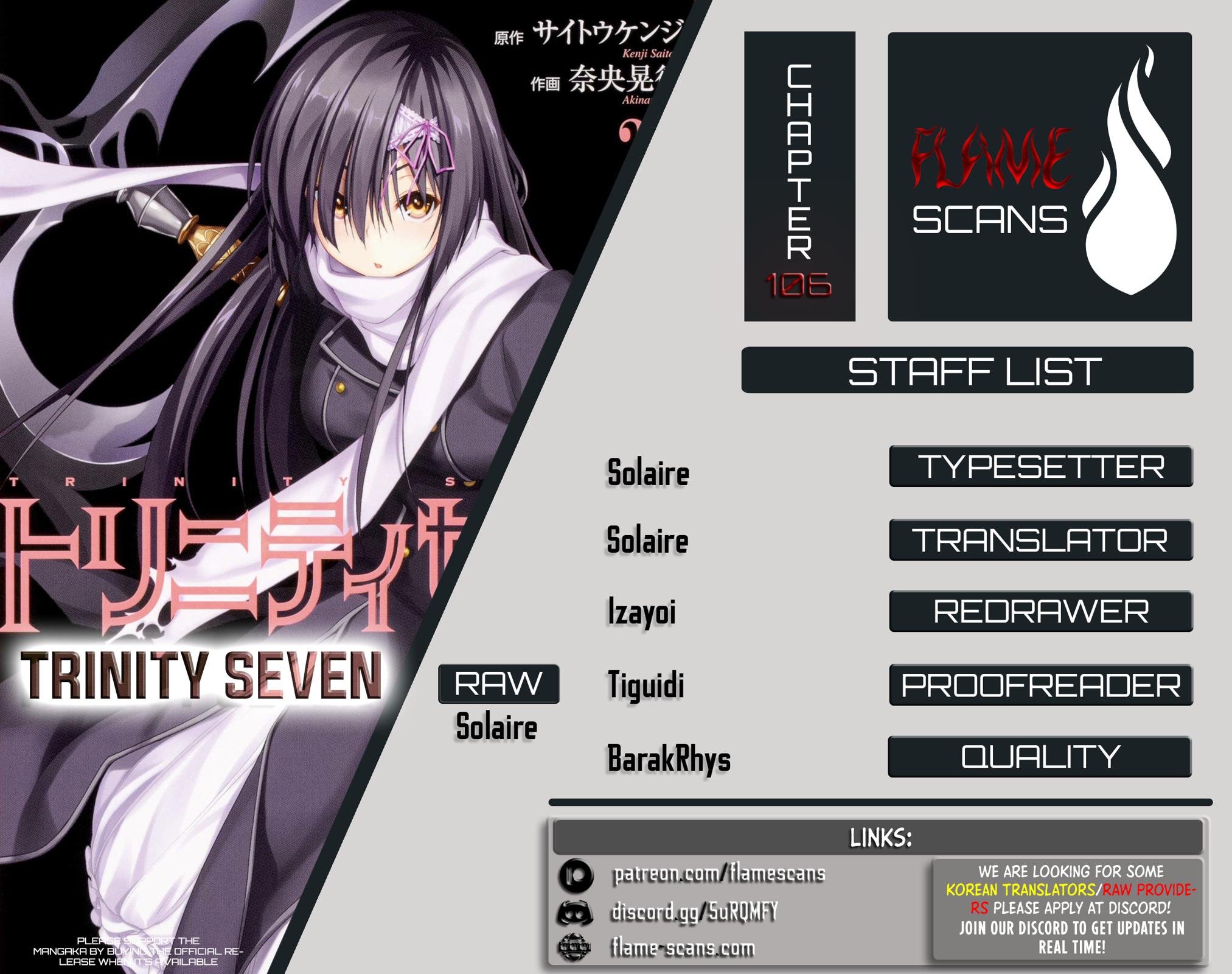 Trinity Seven: 7-Nin no Mahoutsukai Chap 106 - Next Chap 107