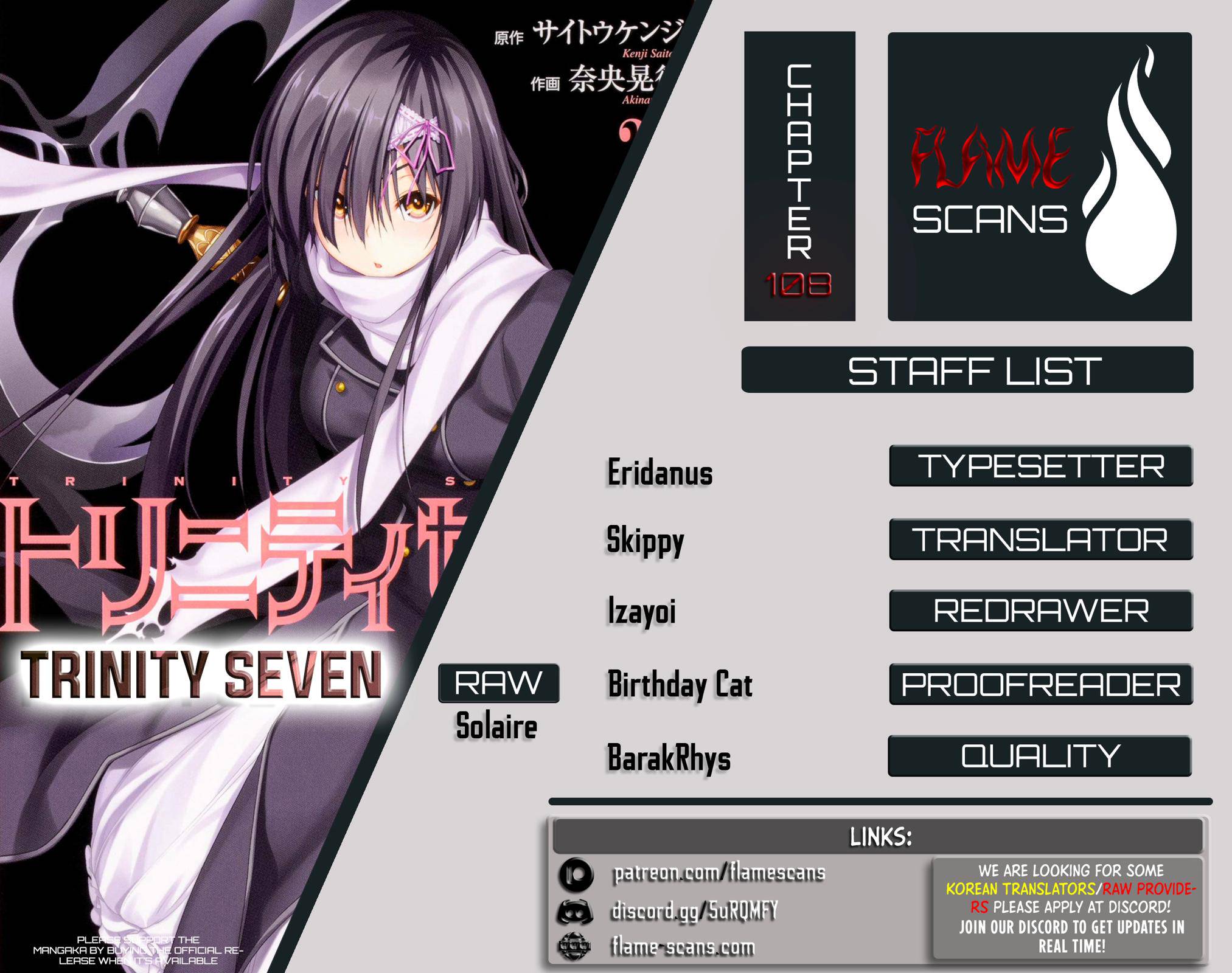 Trinity Seven: 7-Nin no Mahoutsukai Chap 108 - Next Chap 109