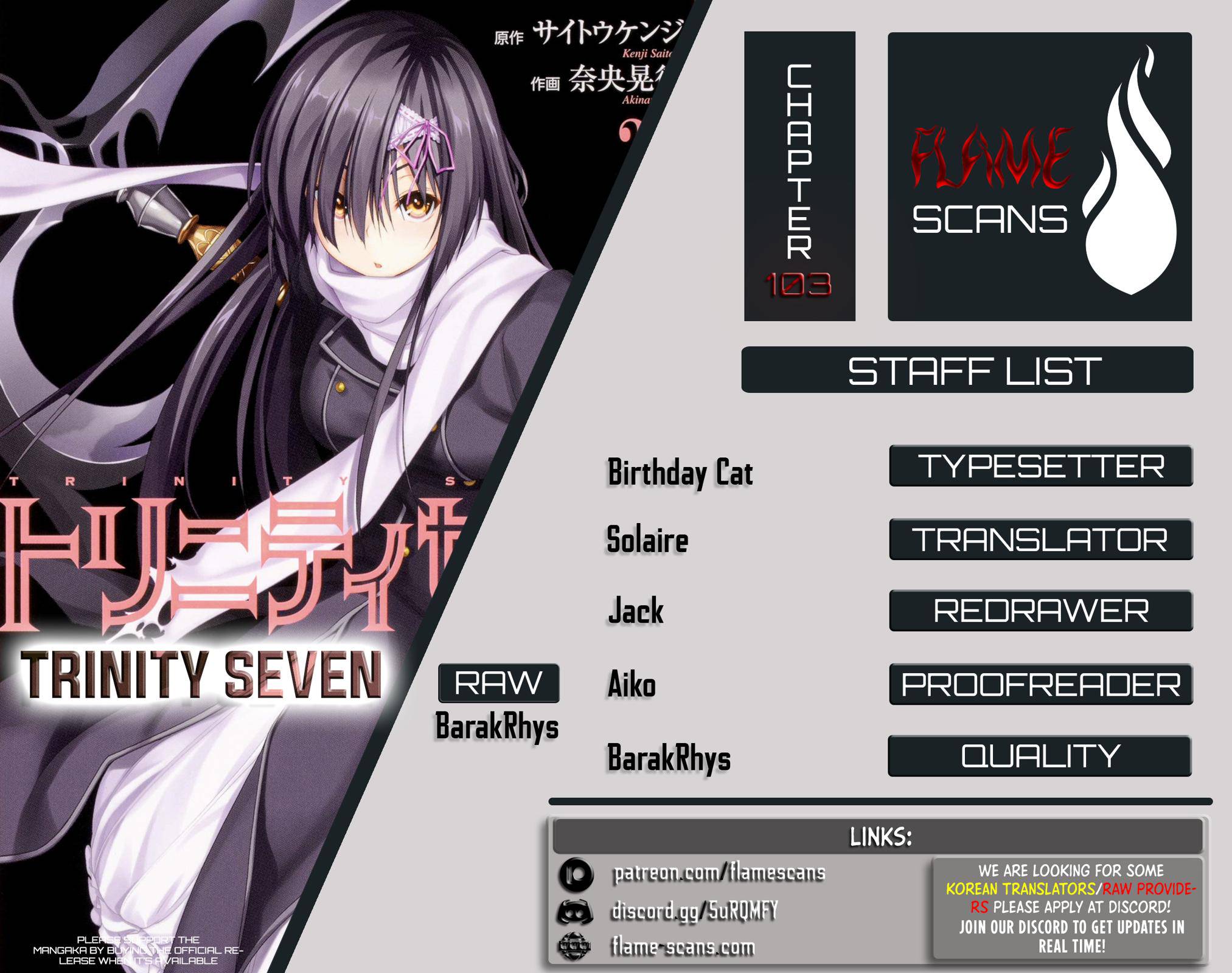 Trinity Seven: 7-Nin no Mahoutsukai Chap 103 - Next Chap 104