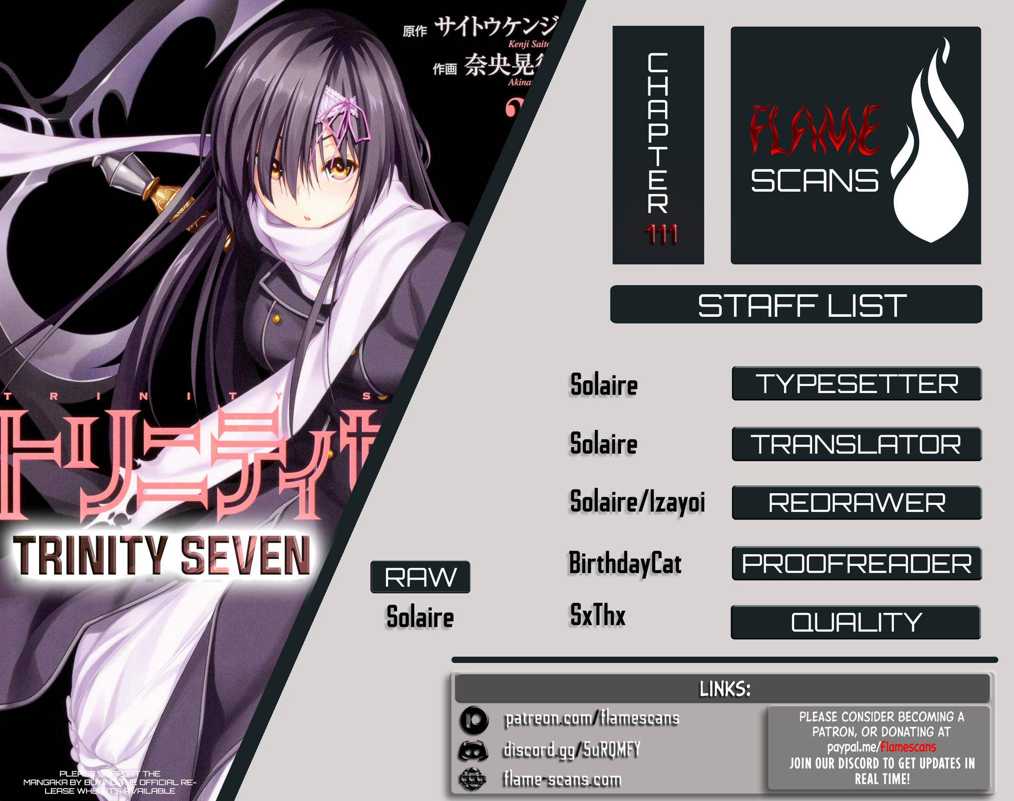Trinity Seven: 7-Nin no Mahoutsukai Chap 111 - Next Chap 112