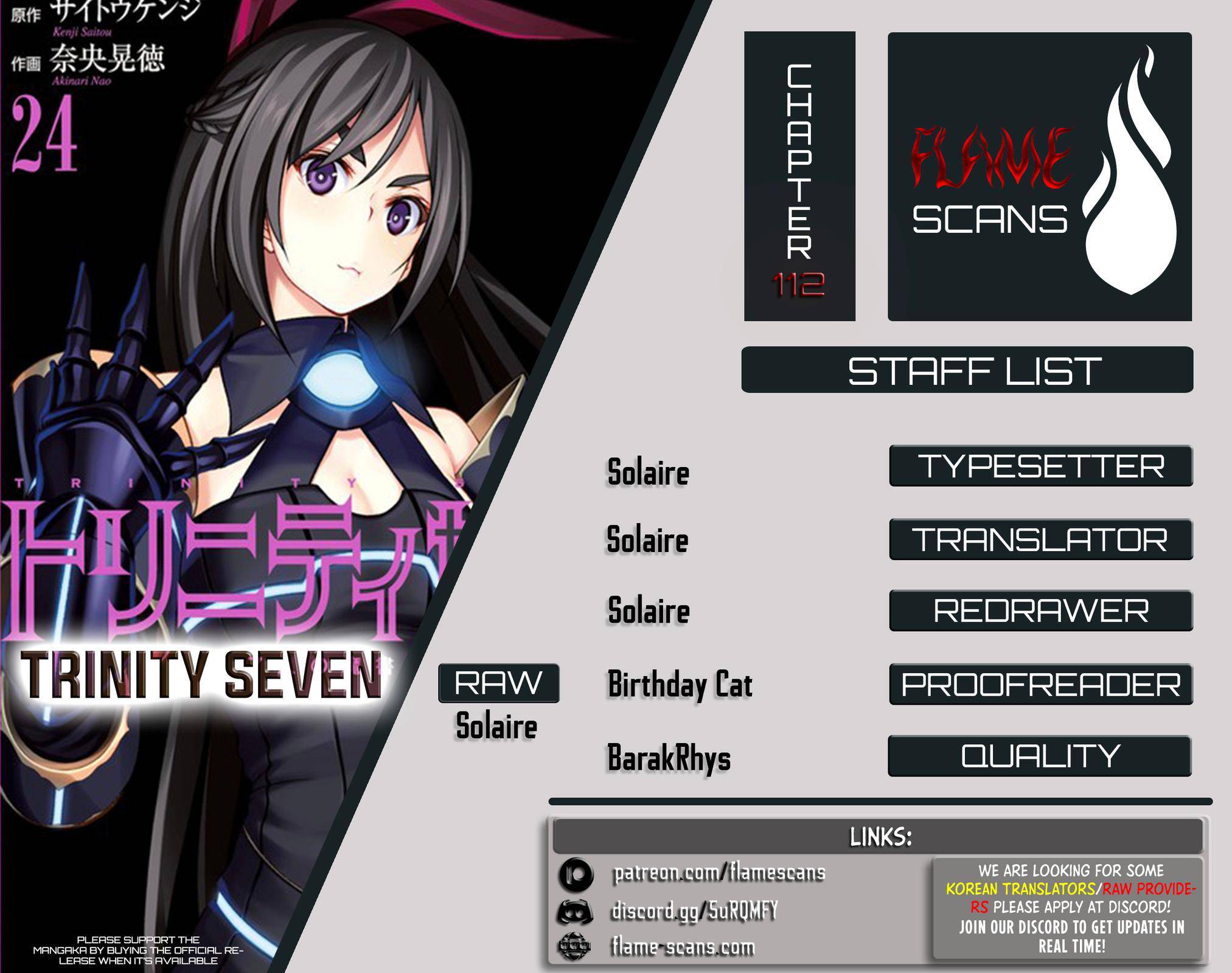 Trinity Seven: 7-Nin no Mahoutsukai Chap 112 - Next Chap 113