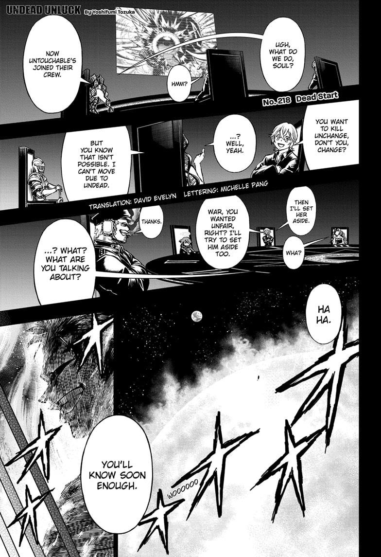 UNDEAD UNLUCK Chap 218 - Next Chap 219
