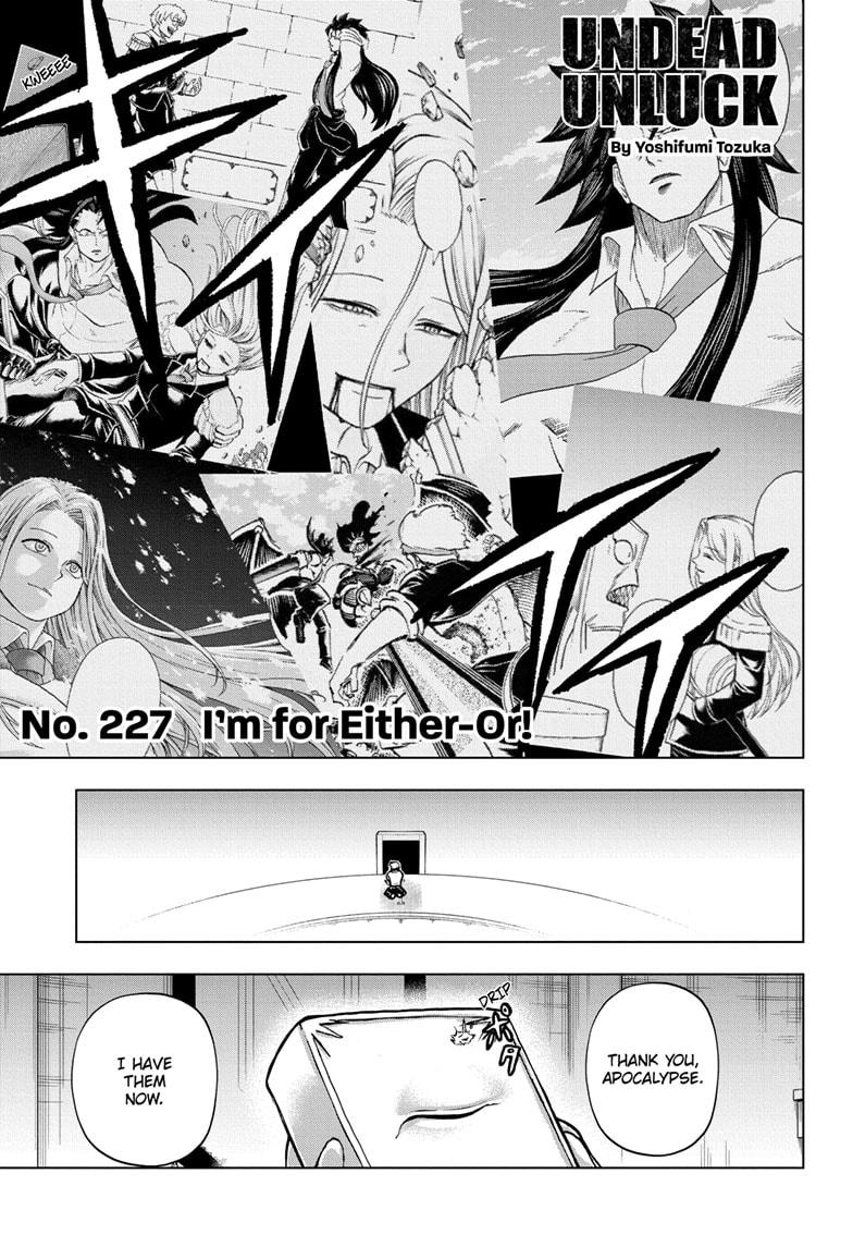 UNDEAD UNLUCK Chap 227 - Next Chap 228