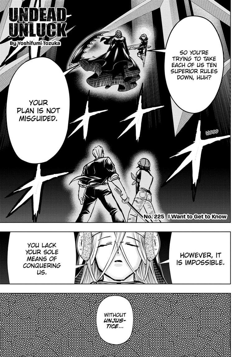 UNDEAD UNLUCK Chap 225 - Next Chap 226