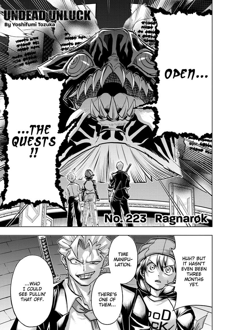 UNDEAD UNLUCK Chap 223 - Next Chap 224