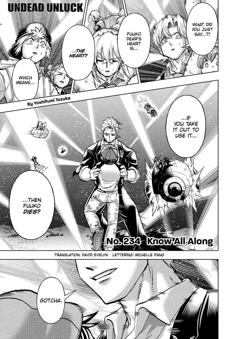 UNDEAD UNLUCK Chap 234 - Next Chap 235