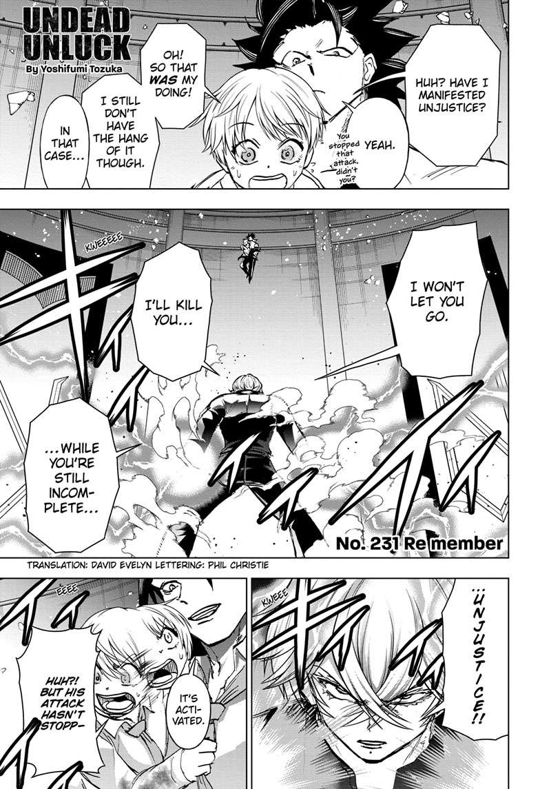 UNDEAD UNLUCK Chap 231 - Next Chap 232