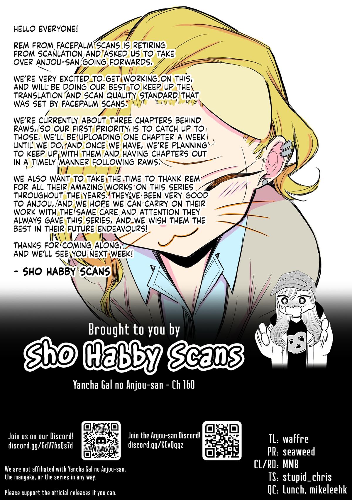 Yancha Gal no Anjou-san Chap 160 - Next Chap 161