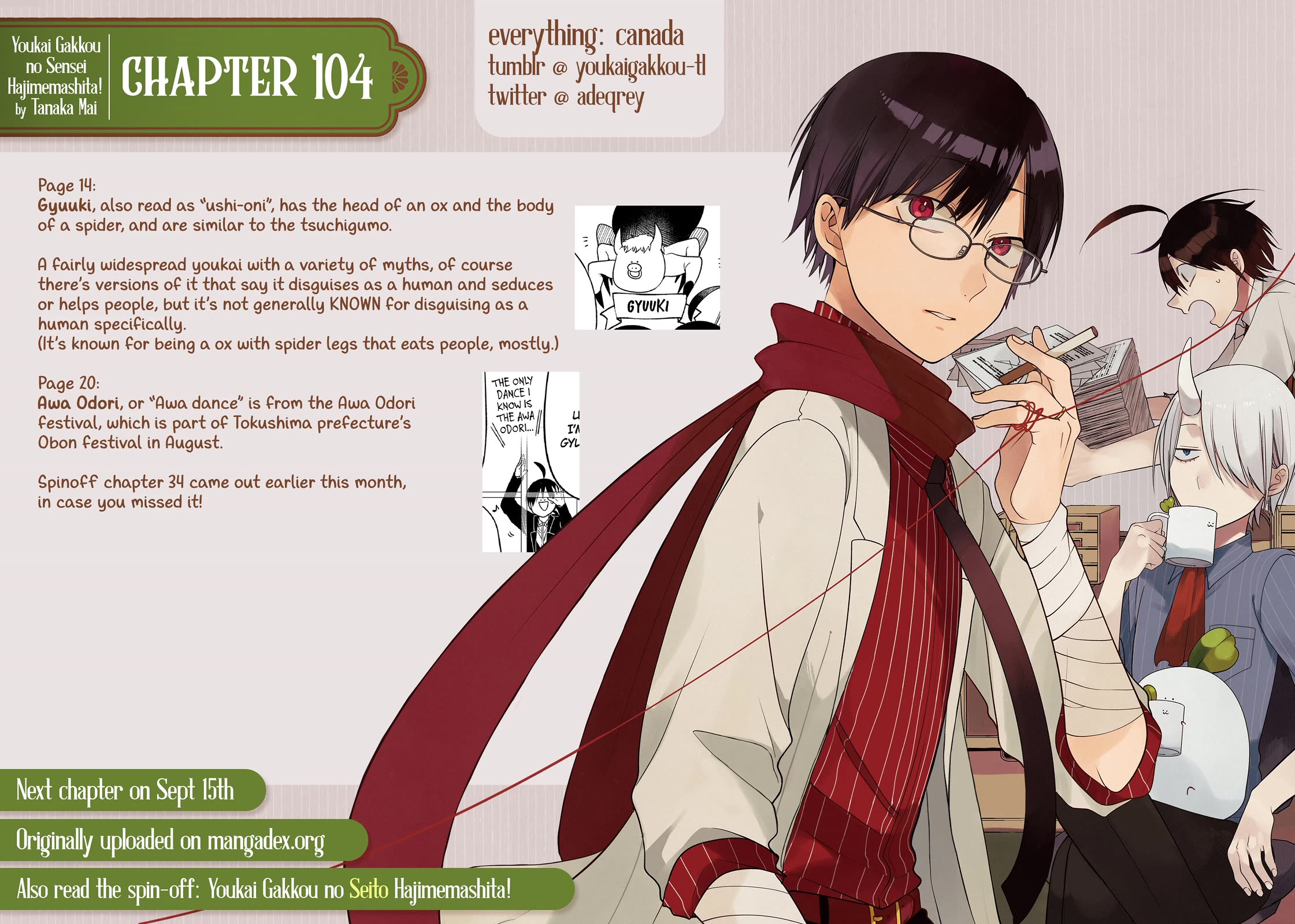 Youkai Gakkou no Sensei Hajimemashita! Chap 104 - Next Chap 105