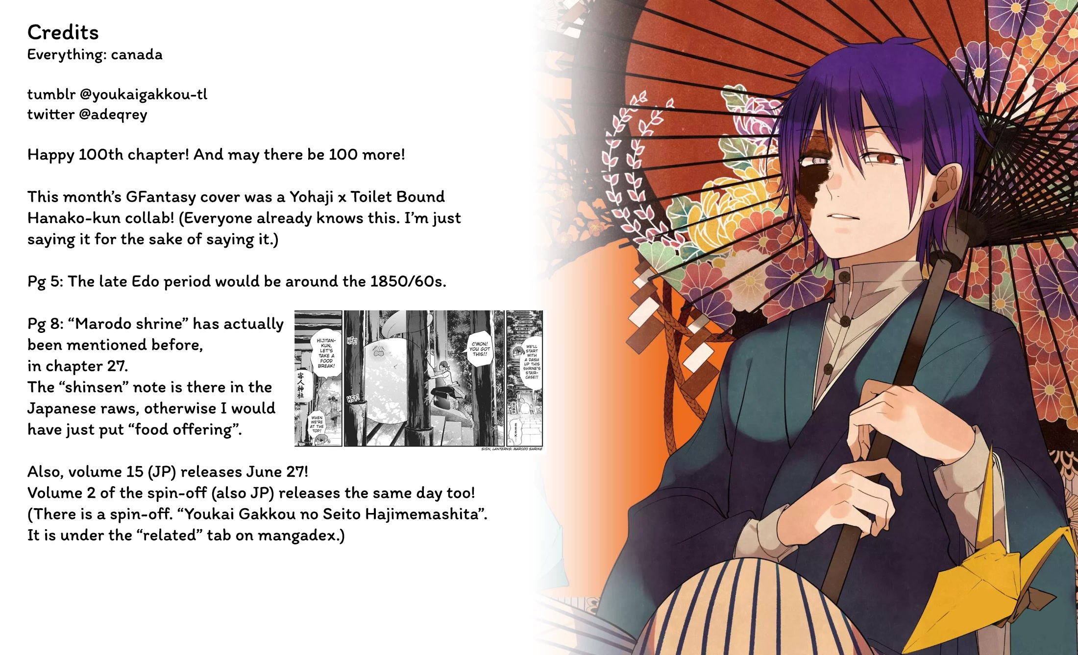 Youkai Gakkou no Sensei Hajimemashita! Chap 100 - Next Chap 101