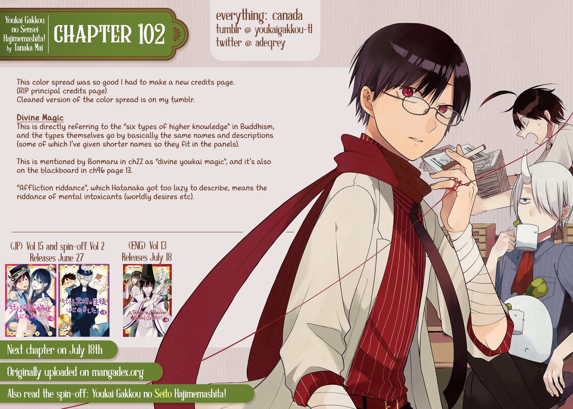 Youkai Gakkou no Sensei Hajimemashita! Chap 102 - Next Chap 103