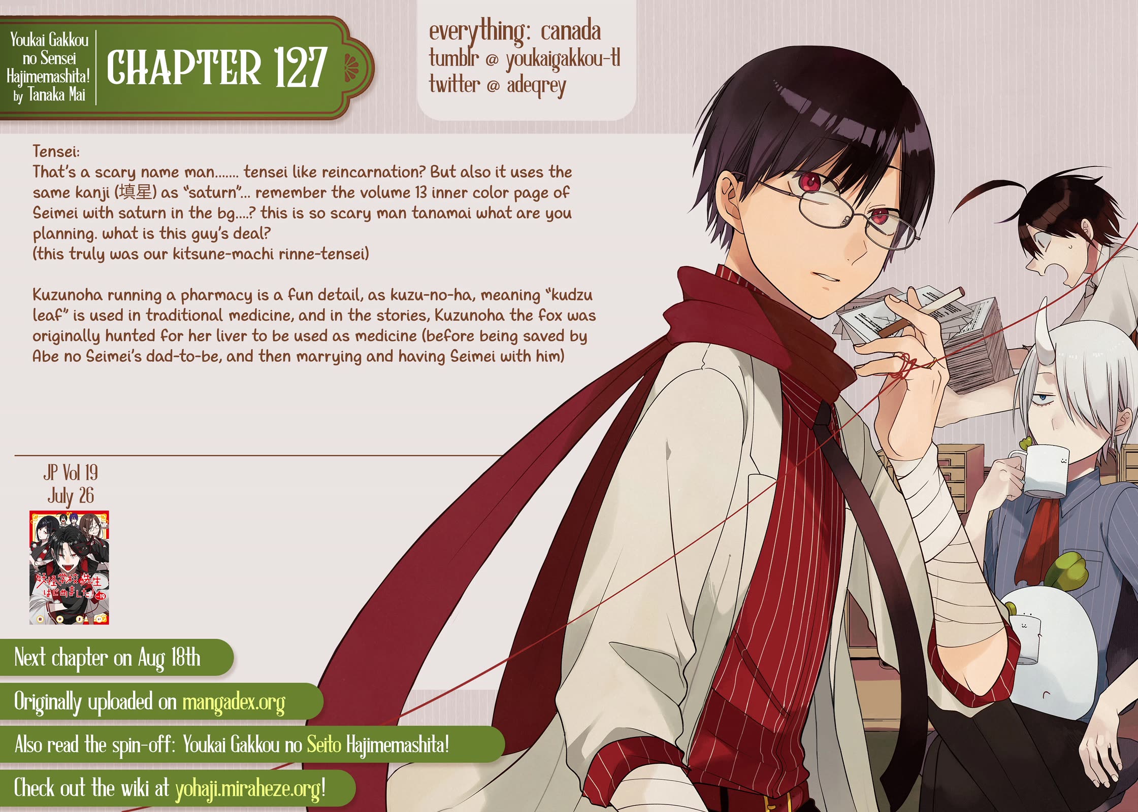 Youkai Gakkou no Sensei Hajimemashita! Chap 127 - Next Chap 128