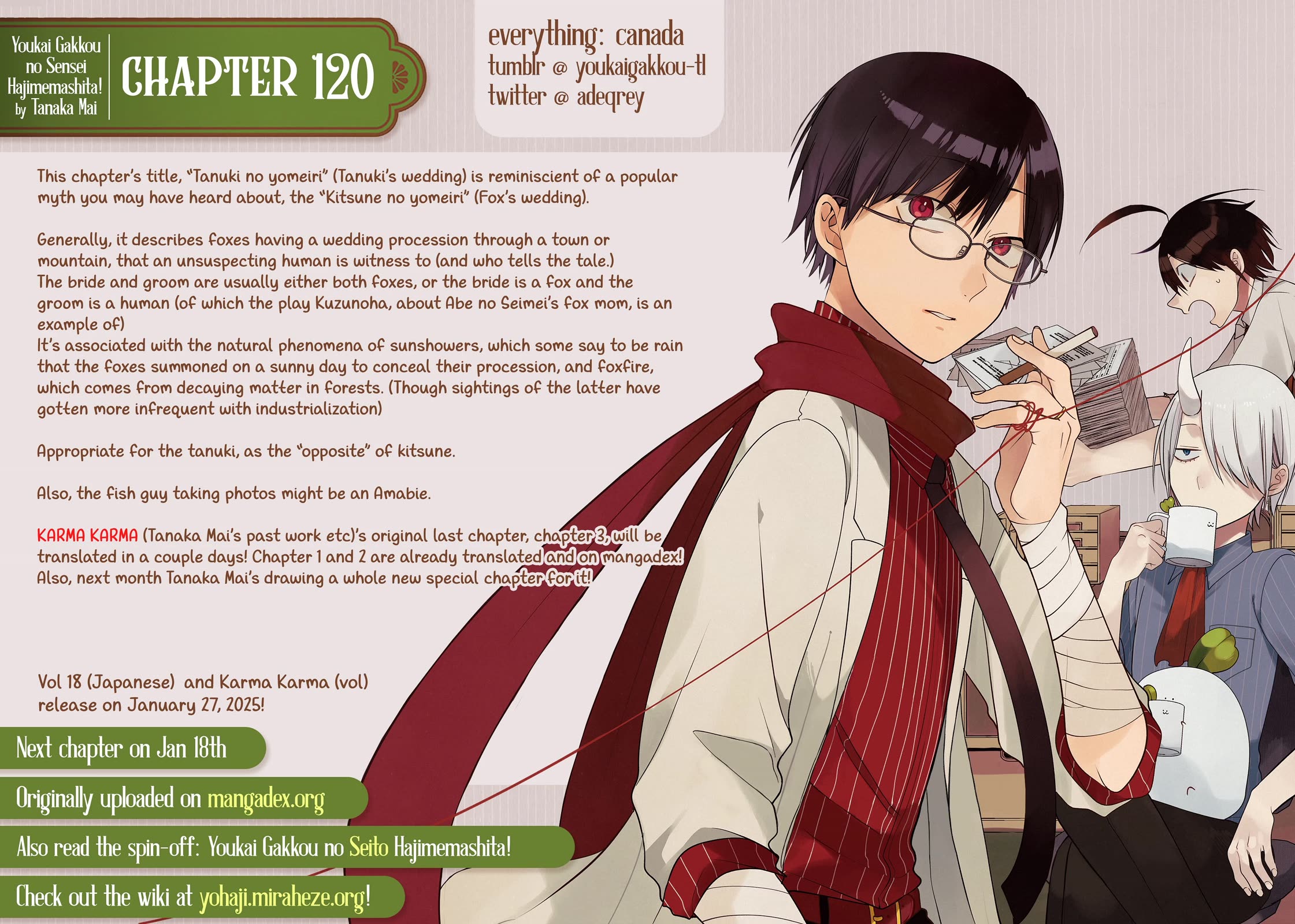 Youkai Gakkou no Sensei Hajimemashita! Chap 120 - Next Chap 121