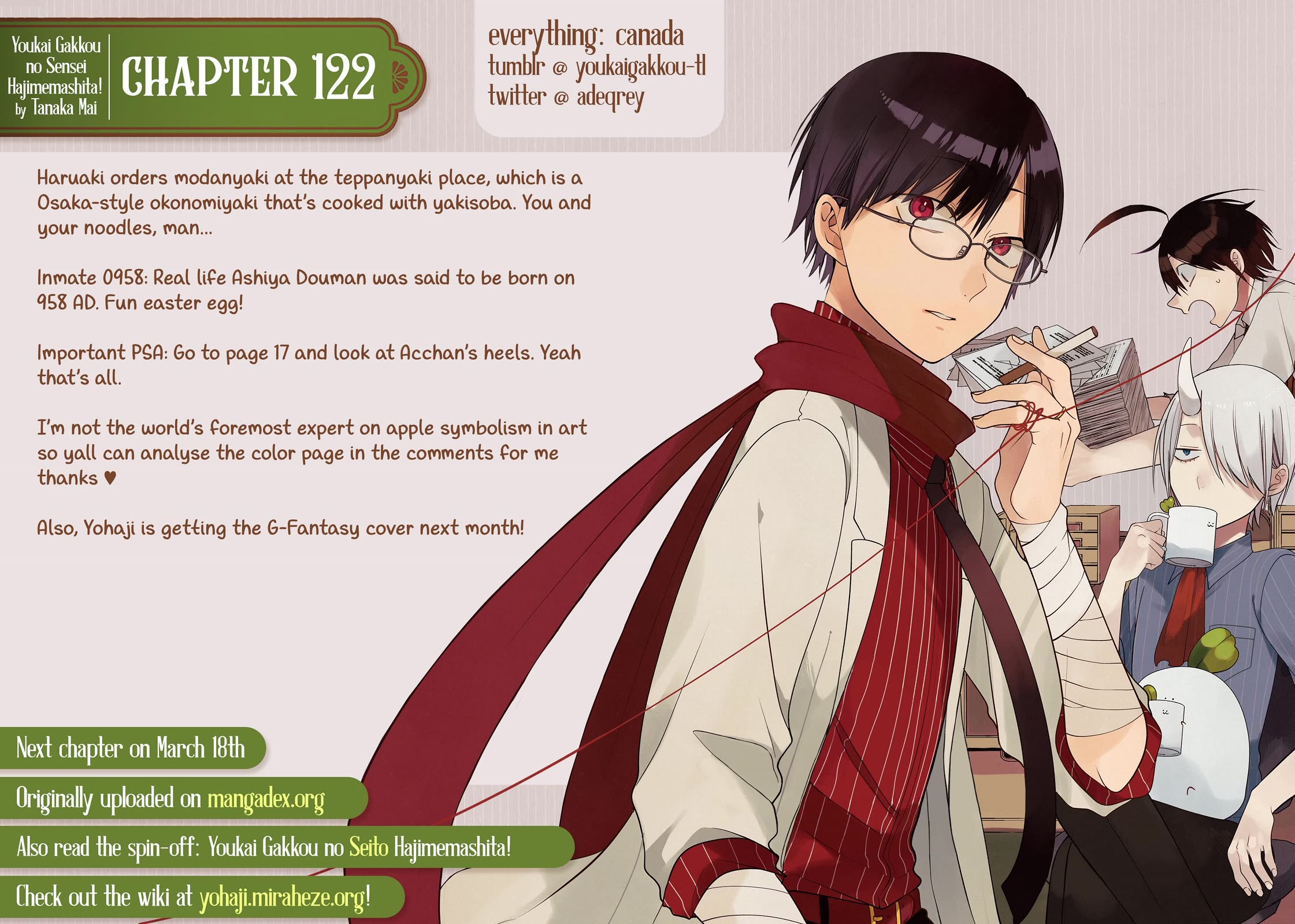 Youkai Gakkou no Sensei Hajimemashita! Chap 122 - Next Chap 123