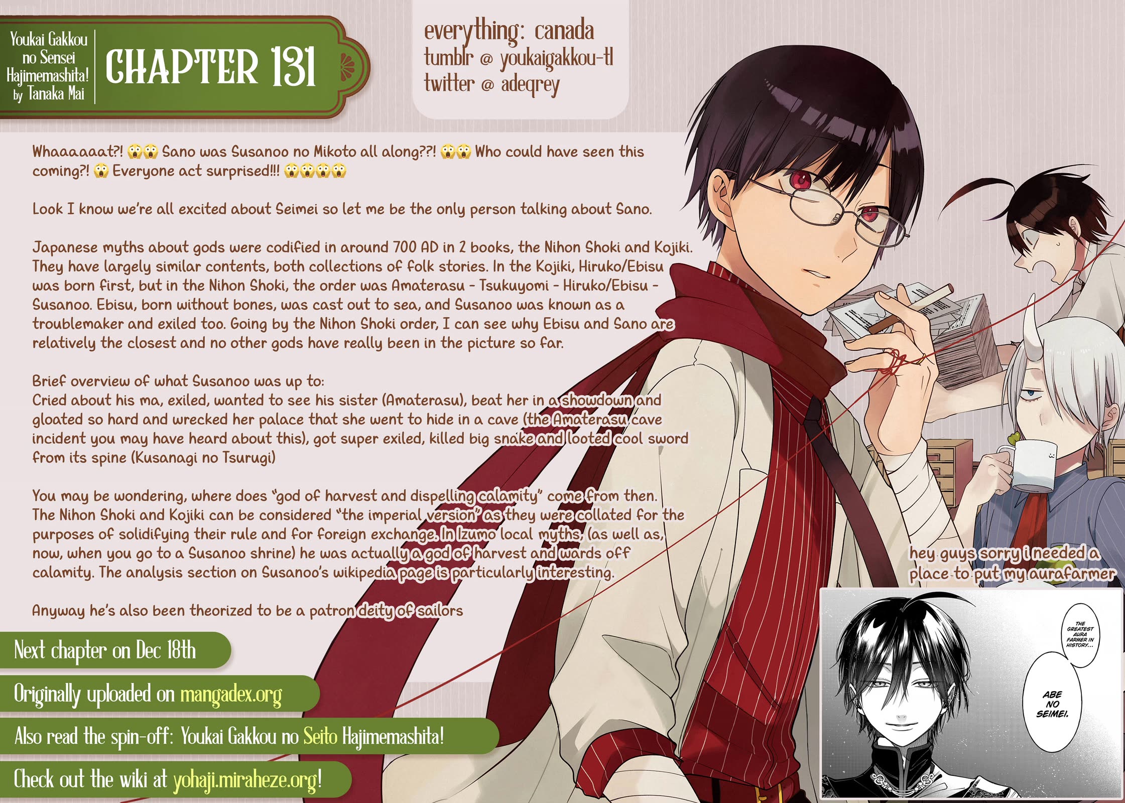 Youkai Gakkou no Sensei Hajimemashita! Chap 131 - Next Chap 132