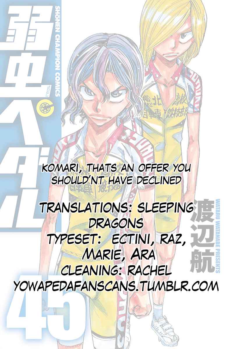 Yowamushi Pedal Chap 385 - Next Chap 386