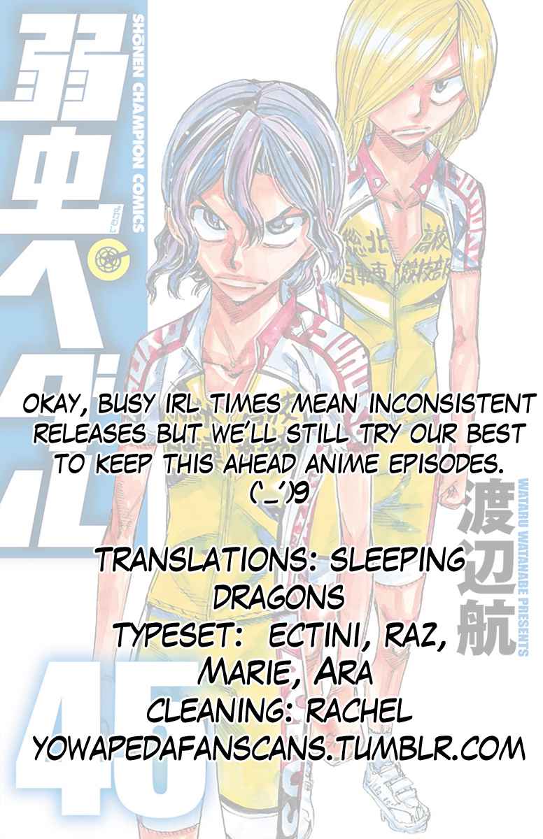 Yowamushi Pedal Chap 386 - Next Chap 387