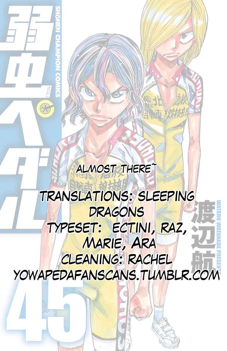 Yowamushi Pedal Chap 382 - Next Chap 383