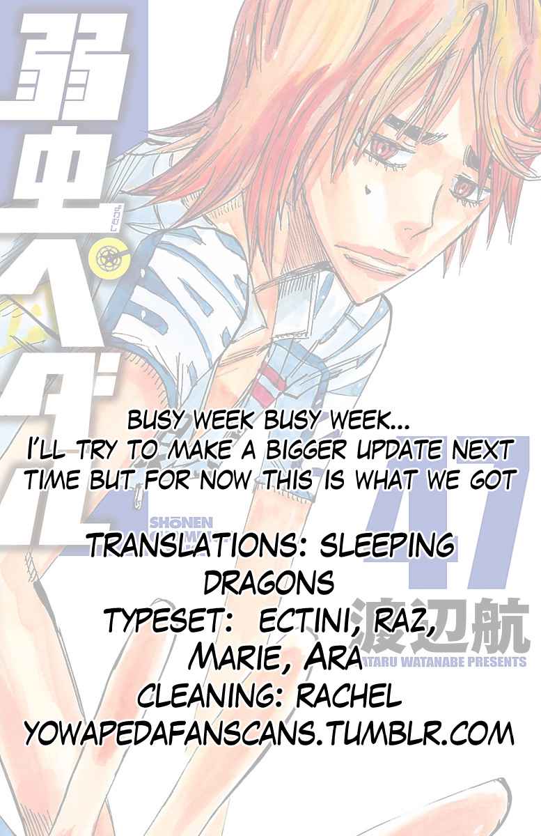 Yowamushi Pedal Chap 402 - Next Chap 403