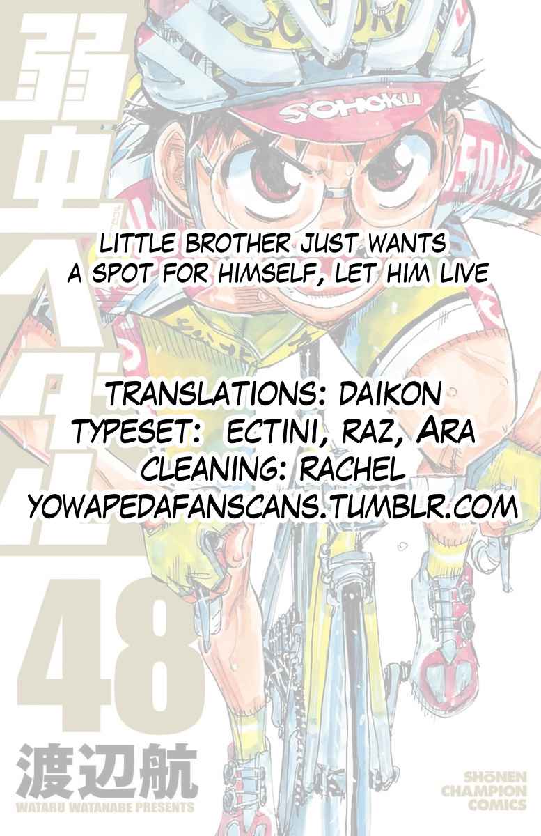 Yowamushi Pedal Chap 412 - Next Chap 413