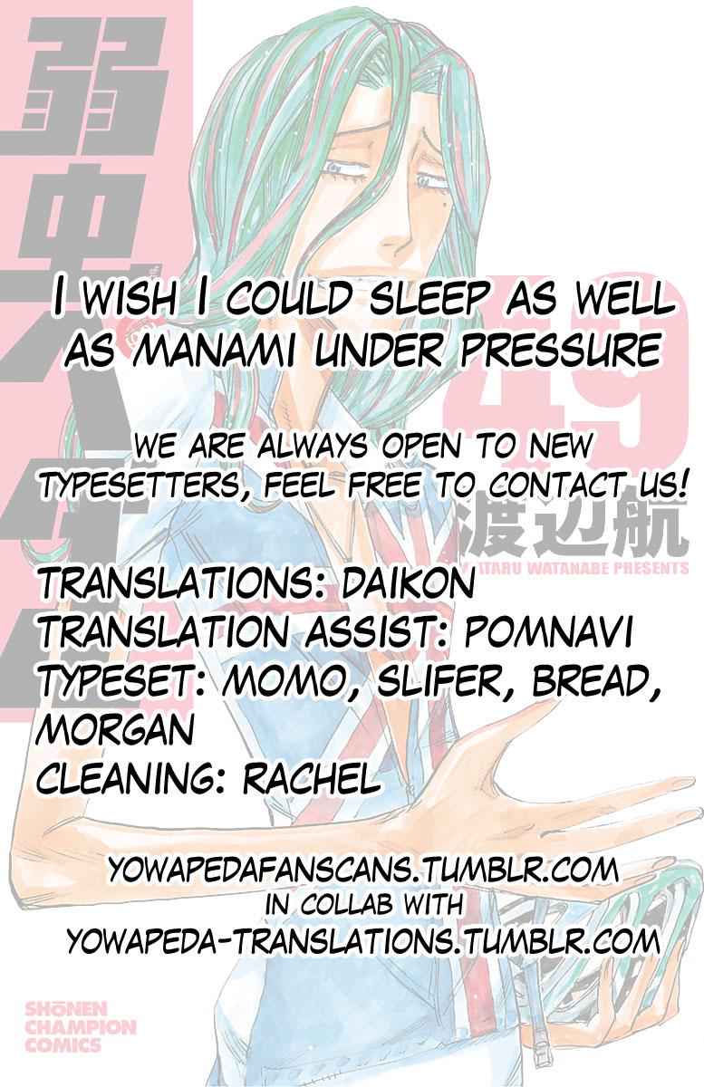 Yowamushi Pedal Chap 425 - Next Chap 426