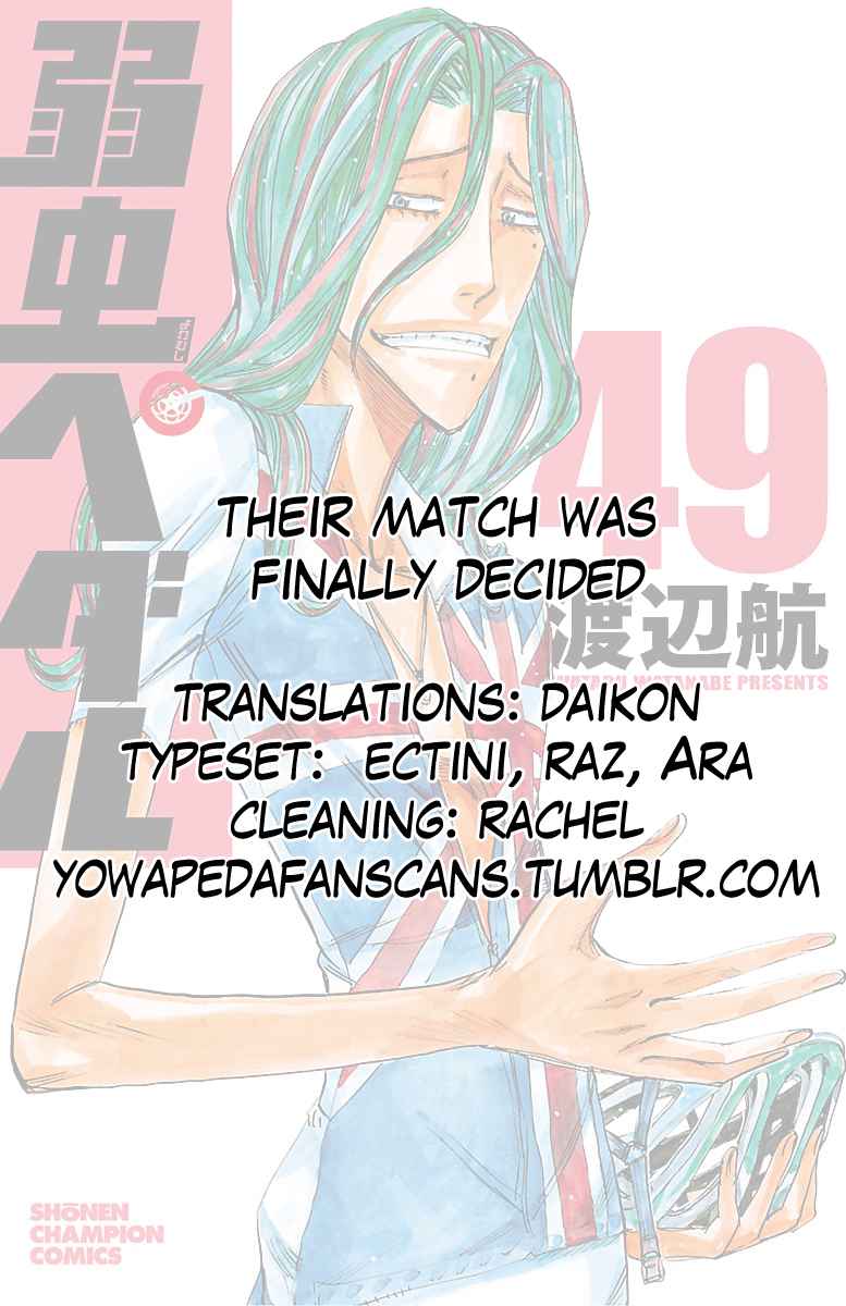 Yowamushi Pedal Chap 420 - Next Chap 421