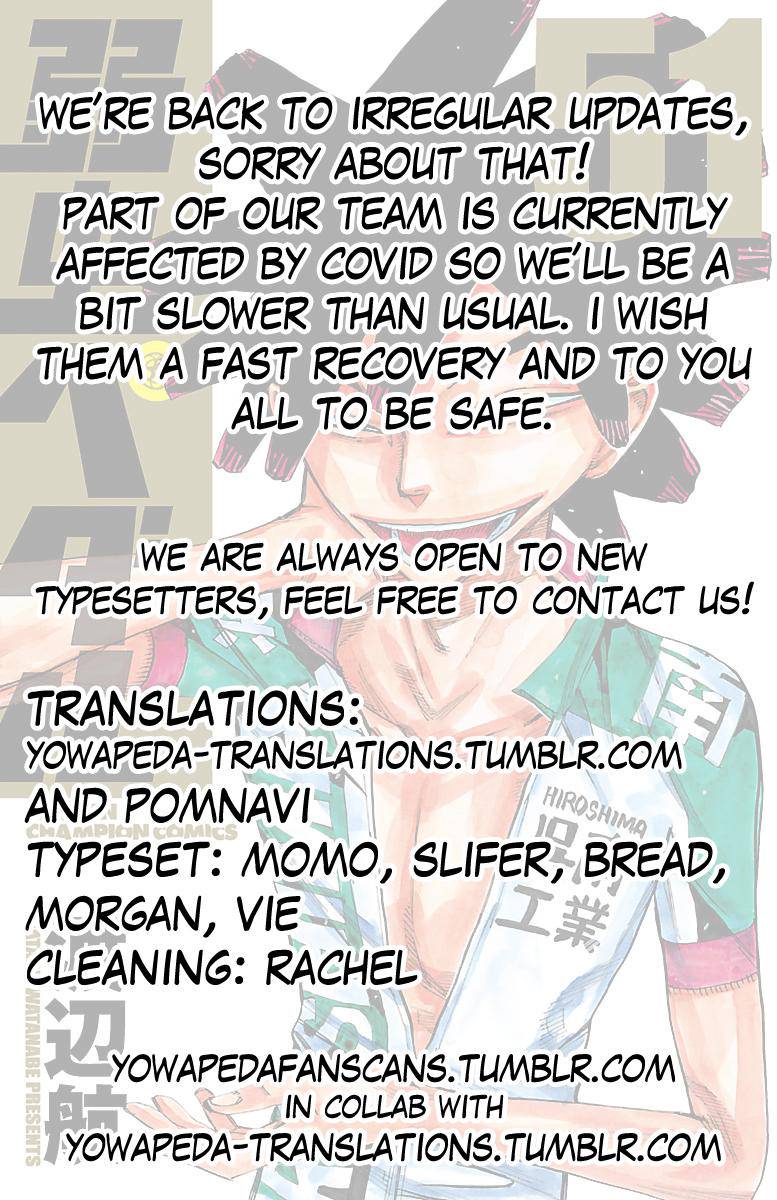 Yowamushi Pedal Chap 439 - Next Chap 440