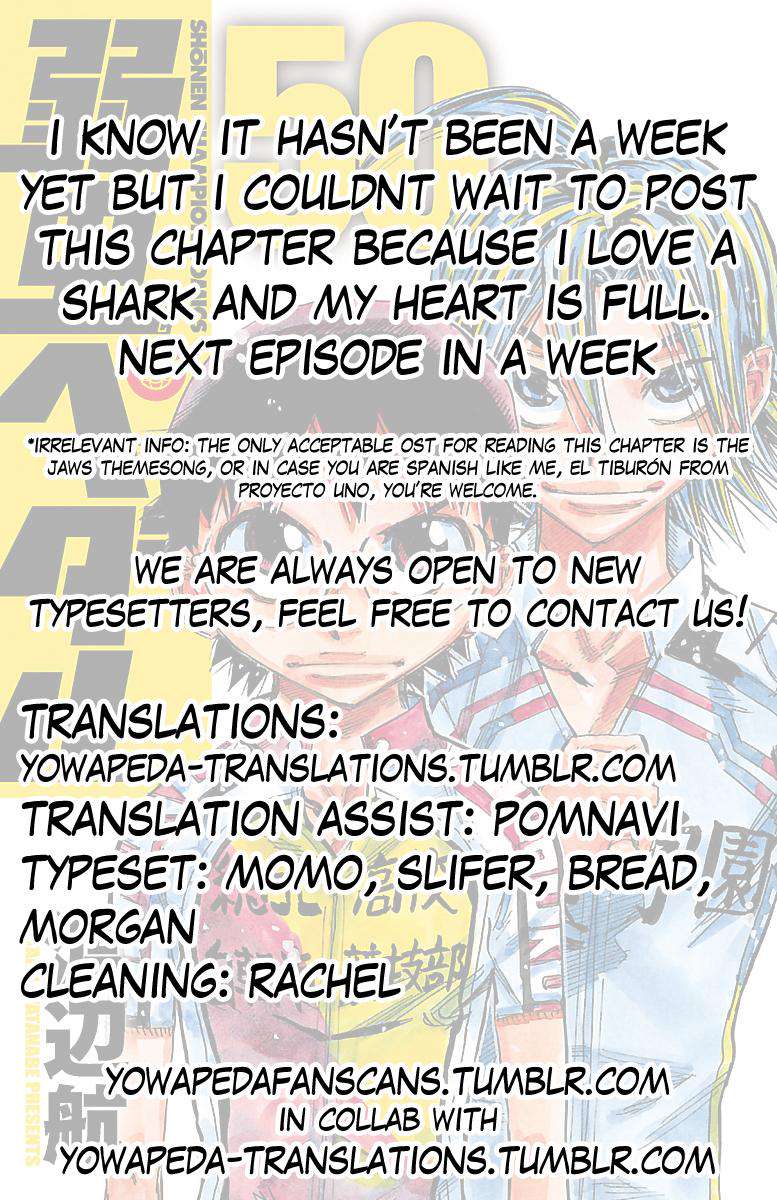 Yowamushi Pedal Chap 430 - Next Chap 431