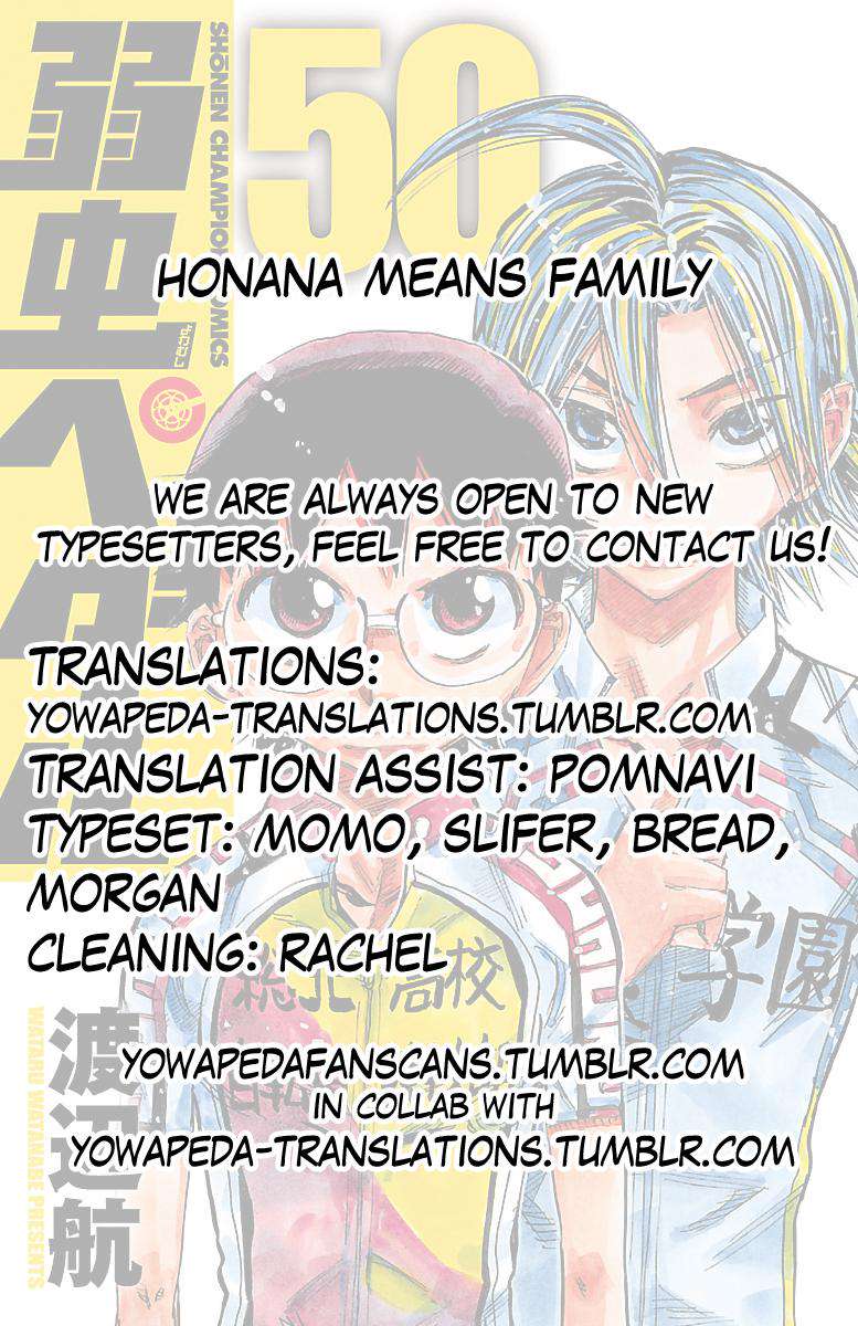 Yowamushi Pedal Chap 431 - Next Chap 432