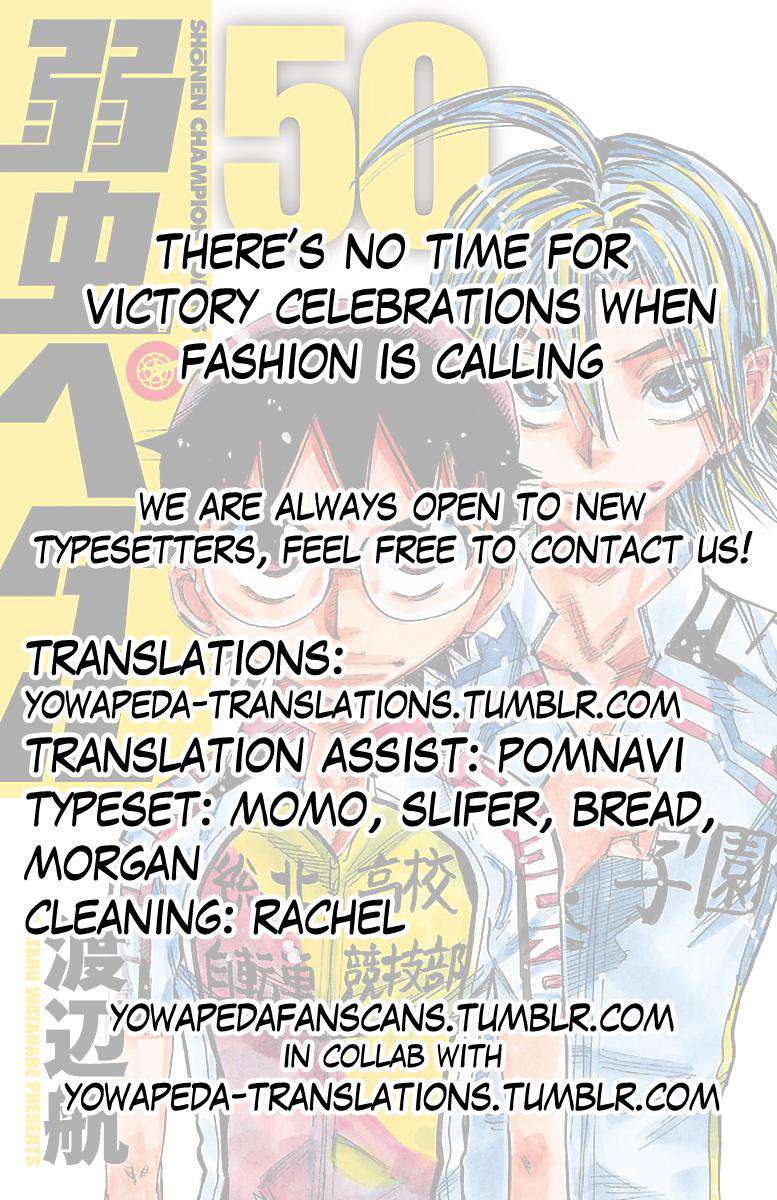Yowamushi Pedal Chap 432 - Next Chap 433