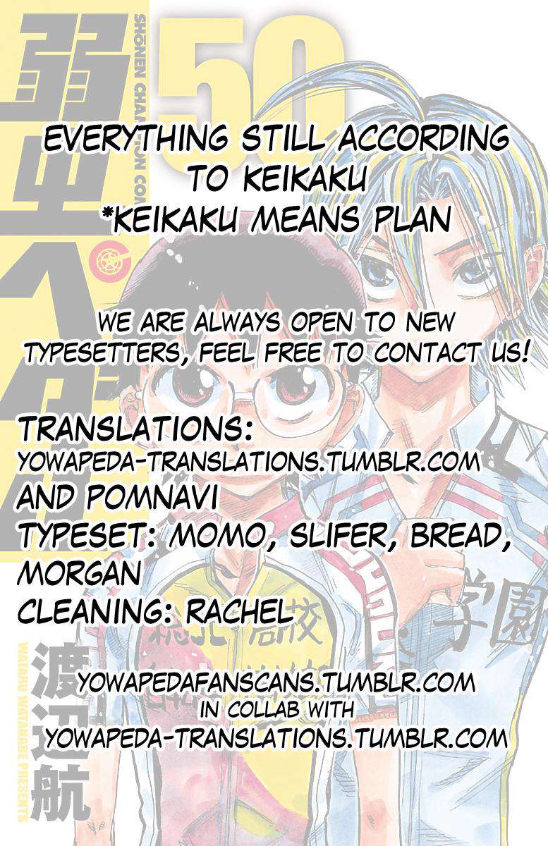 Yowamushi Pedal Chap 433 - Next Chap 434