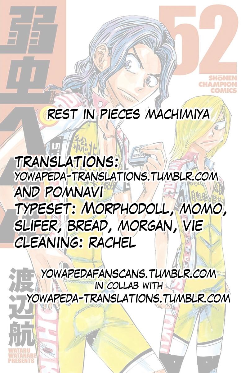 Yowamushi Pedal Chap 444 - Next Chap 445