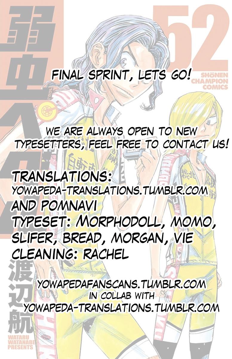 Yowamushi Pedal Chap 446 - Next Chap 447
