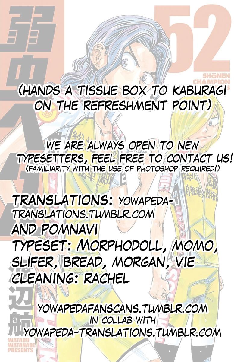 Yowamushi Pedal Chap 450 - Next Chap 451